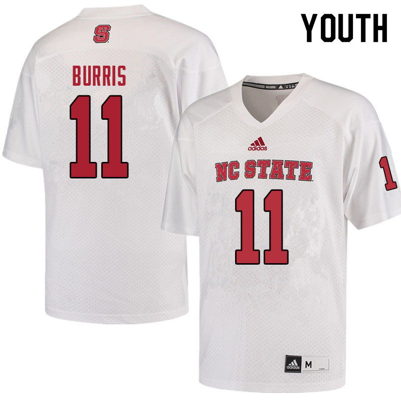 Youth #11 Juston Burris NC State Wolfpack College Football Jerseys Sale-Red